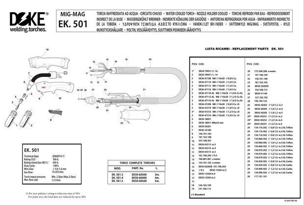 Onderdelen EK.501